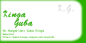 kinga guba business card